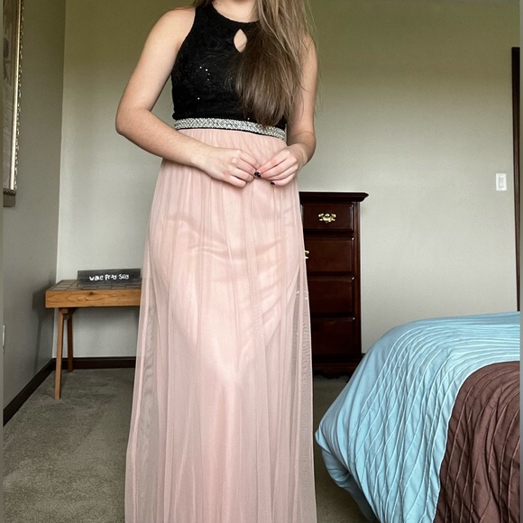 Speechless Black and Blush Prom Dress - Picture 1 of 3